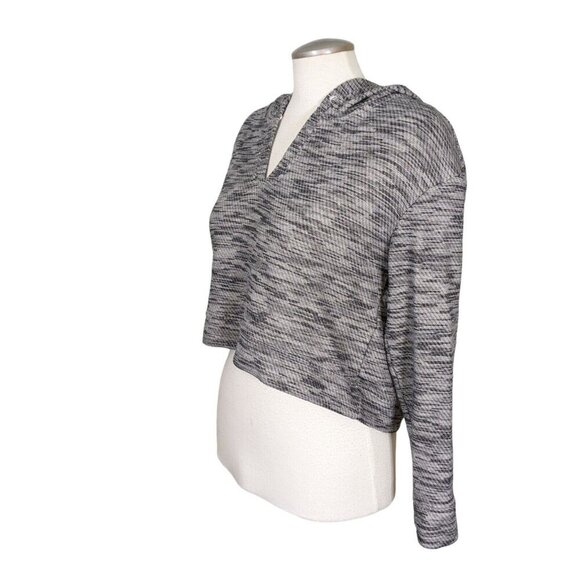 Anthropologie Saturday Sunday Rehearsal Cropped Hoodie Sweatshirt Women Med Gray - Picture 3 of 7